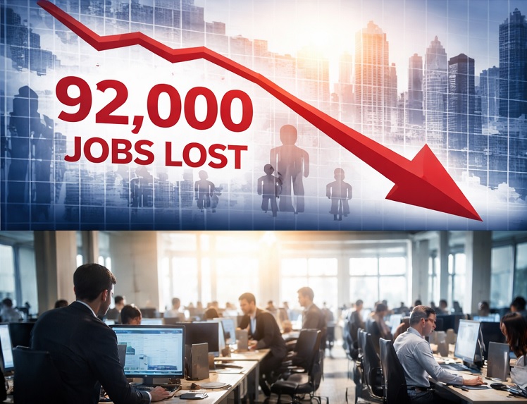 US Economy Loses 92,000 Jobs in January Shock Data